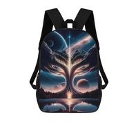 sinyumoney 3D Printed Children's Backpacks Celestial Tree Book Bags Boy Girl Kids School Backpack With Big Pockets for Kids School 17inch