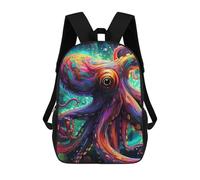 sinyumoney 3D Printed Children's Backpacks Colorful Octopus Artwork-8 Book Bags Boy Girl Kids School Backpack With Big Pockets for Kids School 17inch