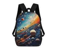 sinyumoney 3D Printed Children's Backpacks Cosmic Planetary Dance Book Bags Boy Girl Kids School Backpack With Big Pockets for Kids School 17inch