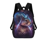 sinyumoney 3D Printed Children's Backpacks Cosmic Squirrel Art Print-16 Book Bags Boy Girl Kids School Backpack With Big Pockets for Kids School 17inch
