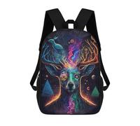 sinyumoney 3D Printed Children's Backpacks Enchanted Deer Dreamscape Book Bags Boy Girl Kids School Backpack With Big Pockets for Kids School 17inch