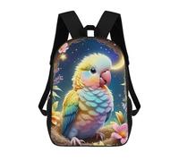 sinyumoney 3D Printed Children's Backpacks Enchanted Parrot Nest Book Bags Boy Girl Kids School Backpack With Big Pockets for Kids School 17inch