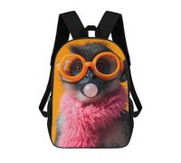 sinyumoney 3D Printed Children's Backpacks Monkey Bubblegum Book Bags Boy Girl Kids School Backpack With Big Pockets for Kids School 17inch