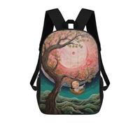 sinyumoney 3D Printed Children's Backpacks Moonlit Swing Dream Book Bags Boy Girl Kids School Backpack With Big Pockets for Kids School 17inch