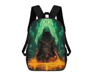 sinyumoney 3D Printed Children's Backpacks Shadow Mage's Ritual Book Bags Boy Girl Kids School Backpack With Big Pockets for Kids School 17inch