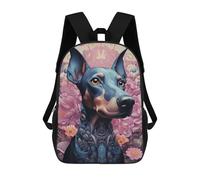 sinyumoney 3D Printed Children's Backpacks Steampunk Dog in Bloom Book Bags Boy Girl Kids School Backpack With Big Pockets for Kids School 17inch