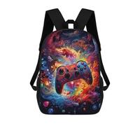 sinyumoney 3D Printed Children's Backpacks Vibrant Gaming Controller Artwork -113 Book Bags Boy Girl Kids School Backpack With Big Pockets for Kids School 17inch