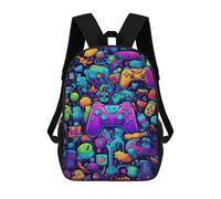 sinyumoney 3D Printed Children's Backpacks Vibrant Gaming Controllers Illustration Book Bags Boy Girl Kids School Backpack With Big Pockets for Kids School 17inch