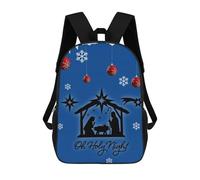 sinyumoney 3D Printed Children's School 50 Holy Night 50 Backpack for Kids High Capacity Travel Fashion Rucksacks Kids School Bag Casual Back Pack 17inch