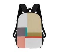 sinyumoney 3D Printed Children's School Abstract And Geometric 7 Backpack for Kids High Capacity Travel Fashion Rucksacks Kids School Bag Casual Back Pack 17inch
