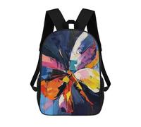 sinyumoney 3D Printed Children's School Abstract Flower Painting Artwork Backpack High Capacity Travel Book Bags Fashion Rucksacks Kids School Casual Back Pack 17inch