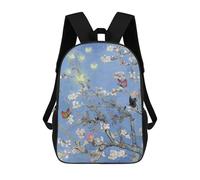 sinyumoney 3D Printed Children's School Almond Blossom Butterfly Backpack High Capacity Travel Book Bags Fashion Rucksacks Kids School Casual Back Pack 17inch