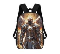 sinyumoney 3D Printed Children's School Armored Guardian with Wing Backpack for Kids High Capacity Travel Rucksacks Book Bags Kids School Bag Back Pack 17inch
