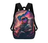sinyumoney 3D Printed Children's School Astronaut in Space -181 Backpack for Kids High Capacity Travel Fashion Rucksacks Kids School Bag Casual Back Pack 17inch