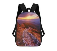 sinyumoney 3D Printed Children's School Autumn Mountain Path Backpack High Capacity Travel Book Bags Fashion Rucksacks Kids School Casual Back Pack 17inch