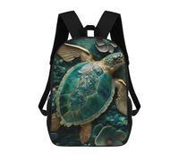 sinyumoney 3D Printed Children's School Backpack Abstract Turtle Kintsugi Book Bags High Capacity Travel School Bags for Kids/Students/Adults 17inch