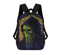 sinyumoney 3D Printed Children's School Backpack Black Light Entity Book Bags High Capacity Travel School Bags for Kids/Students/Adults 17inch