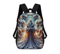 sinyumoney 3D Printed Children's School Backpack Chronicles of The Fractal Book Bags High Capacity Travel School Bags for Kids/Students/Adults 17inch