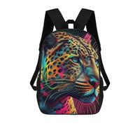 sinyumoney 3D Printed Children's School Backpack Colorful Jaguar Animals Book Bags High Capacity Travel School Bags for Kids/Students/Adults 17inch