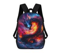 sinyumoney 3D Printed Children's School Backpack Cosmic Dragon Book Bags High Capacity Travel School Bags for Kids/Students/Adults 17inch