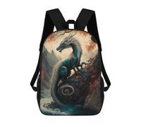 sinyumoney 3D Printed Children's School Backpack Dragon in Autumn Forest Book Bags High Capacity Travel School Bags for Kids/Students/Adults 17inch
