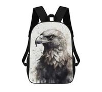 sinyumoney 3D Printed Children's School Backpack Eagle Beauty Watercolor Book Bags High Capacity Travel School Bags for Kids/Students/Adults 17inch