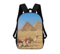 sinyumoney 3D Printed Children's School Backpack Egyptian Pyramids Book Bags High Capacity Travel School Bags for Kids/Students/Adults 17inch