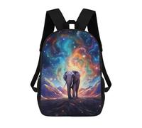 sinyumoney 3D Printed Children's School Backpack Elephant at Starry Sky Book Bags High Capacity Travel School Bags for Kids/Students/Adults 17inch