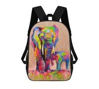 sinyumoney 3D Printed Children's School Backpack Elephants Mother And Son Book Bags High Capacity Travel School Bags for Kids/Students/Adults 17inch