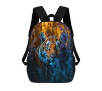 sinyumoney 3D Printed Children's School Backpack Enchanted Tiger Portrait -2 Book Bags High Capacity Travel School Bags for Kids/Students/Adults 17inch