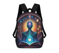 sinyumoney 3D Printed Children's School Backpack Esoteric Zen Universe V9 Book Bags High Capacity Travel School Bags for Kids/Students/Adults 17inch