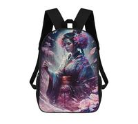 sinyumoney 3D Printed Children's School Backpack Geisha Performers Book Bags High Capacity Travel School Bags for Kids/Students/Adults 17inch