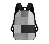 sinyumoney 3D Printed Children's School Backpack Geometric Textures 10 Book Bags High Capacity Travel School Bags for Kids/Students/Adults 17inch