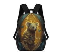 sinyumoney 3D Printed Children's School Backpack Koala Enchanted World Book Bags High Capacity Travel School Bags for Kids/Students/Adults 17inch