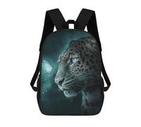 sinyumoney 3D Printed Children's School Backpack Leopard Butterfly Encounter Book Bags High Capacity Travel School Bags for Kids/Students/Adults 17inch