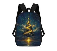 sinyumoney 3D Printed Children's School Backpack Magical Christmas Tree Painting Book Bags High Capacity Travel School Bags for Kids/Students/Adults 17inch
