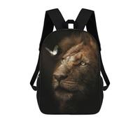 sinyumoney 3D Printed Children's School Backpack Magical Lion Book Bags High Capacity Travel School Bags for Kids/Students/Adults 17inch