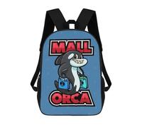 sinyumoney 3D Printed Children's School Backpack Mall Orca Mallorca Spain Book Bags High Capacity Travel School Bags for Kids/Students/Adults 17inch