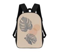 sinyumoney 3D Printed Children's School Backpack Minimalist Floral A55 Book Bags High Capacity Travel School Bags for Kids/Students/Adults 17inch