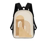 sinyumoney 3D Printed Children's School Backpack Minimalist Geometry IX Book Bags High Capacity Travel School Bags for Kids/Students/Adults 17inch
