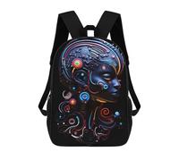 sinyumoney 3D Printed Children's School Backpack Neon IV Book Bags High Capacity Travel School Bags for Kids/Students/Adults 17inch