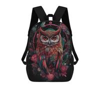 sinyumoney 3D Printed Children's School Backpack Owl Dreamcatcher Book Bags High Capacity Travel School Bags for Kids/Students/Adults 17inch