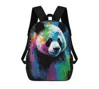 sinyumoney 3D Printed Children's School Backpack Panda Art Style 1 Book Bags High Capacity Travel School Bags for Kids/Students/Adults 17inch