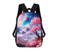 sinyumoney 3D Printed Children's School Backpack Powerful Blue Book Bags High Capacity Travel School Bags for Kids/Students/Adults 17inch