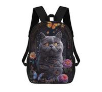 sinyumoney 3D Printed Children's School Backpack Scottish Fold Book Bags High Capacity Travel School Bags for Kids/Students/Adults 17inch