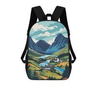 sinyumoney 3D Printed Children's School Backpack Scottish Highlands Book Bags High Capacity Travel School Bags for Kids/Students/Adults 17inch