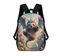 sinyumoney 3D Printed Children's School Backpack Sloth Pup Dragon Unicorn Hybrid Book Bags High Capacity Travel School Bags for Kids/Students/Adults 17inch