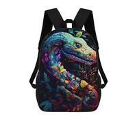 sinyumoney 3D Printed Children's School Backpack Snake Book Bags High Capacity Travel School Bags for Kids/Students/Adults 17inch