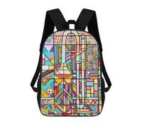 sinyumoney 3D Printed Children's School Backpack Soprano Trombone Of Summer Book Bags High Capacity Travel School Bags for Kids/Students/Adults 17inch