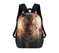sinyumoney 3D Printed Children's School Backpack Sunset Tiger Majesty Book Bags High Capacity Travel School Bags for Kids/Students/Adults 17inch